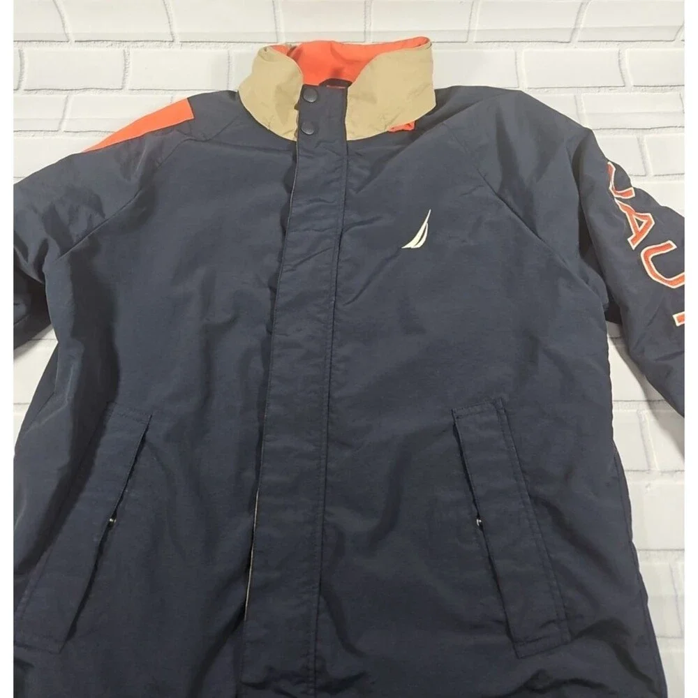Nautica Men's Jacket Windbreaker Lightweight Full Zip w/ hidden hood Nautica Lg